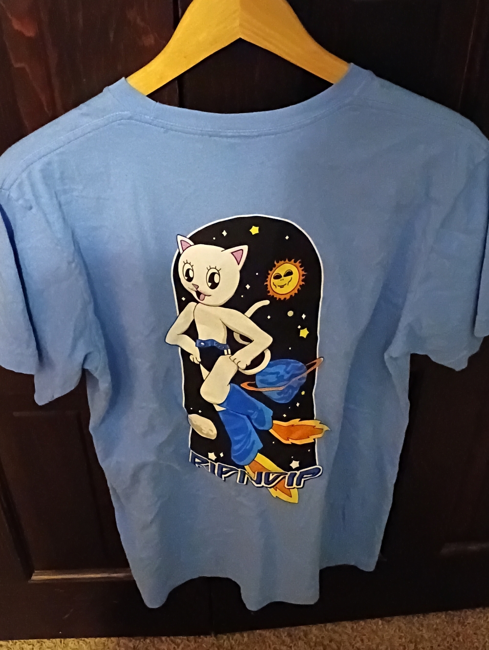 Ripndip Light Blue Cat Space Graphic Tee